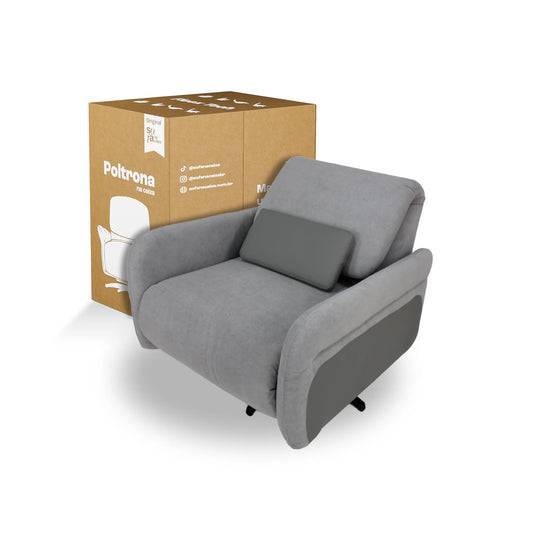 Reclining Armchair in Box - Fleex Tech Boucle – Sofa in Box - Boucle Gray