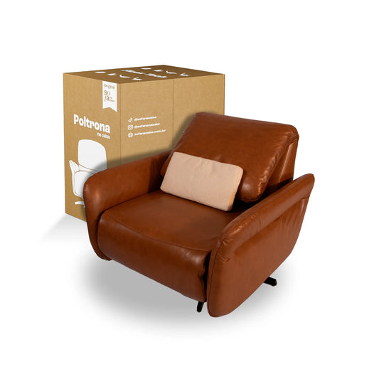 Recliner in Box - Fleex Tech Leather – Sofa in Box - Brown Leather