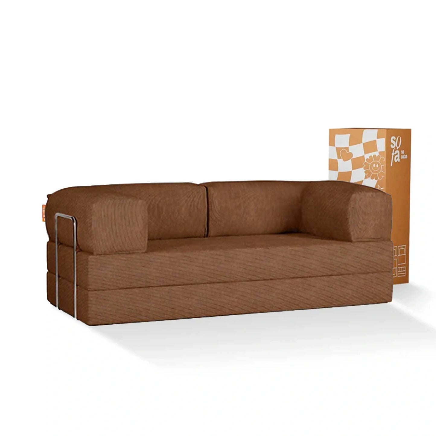 Brown Bloom Sofa Bed - Sofa in a Box