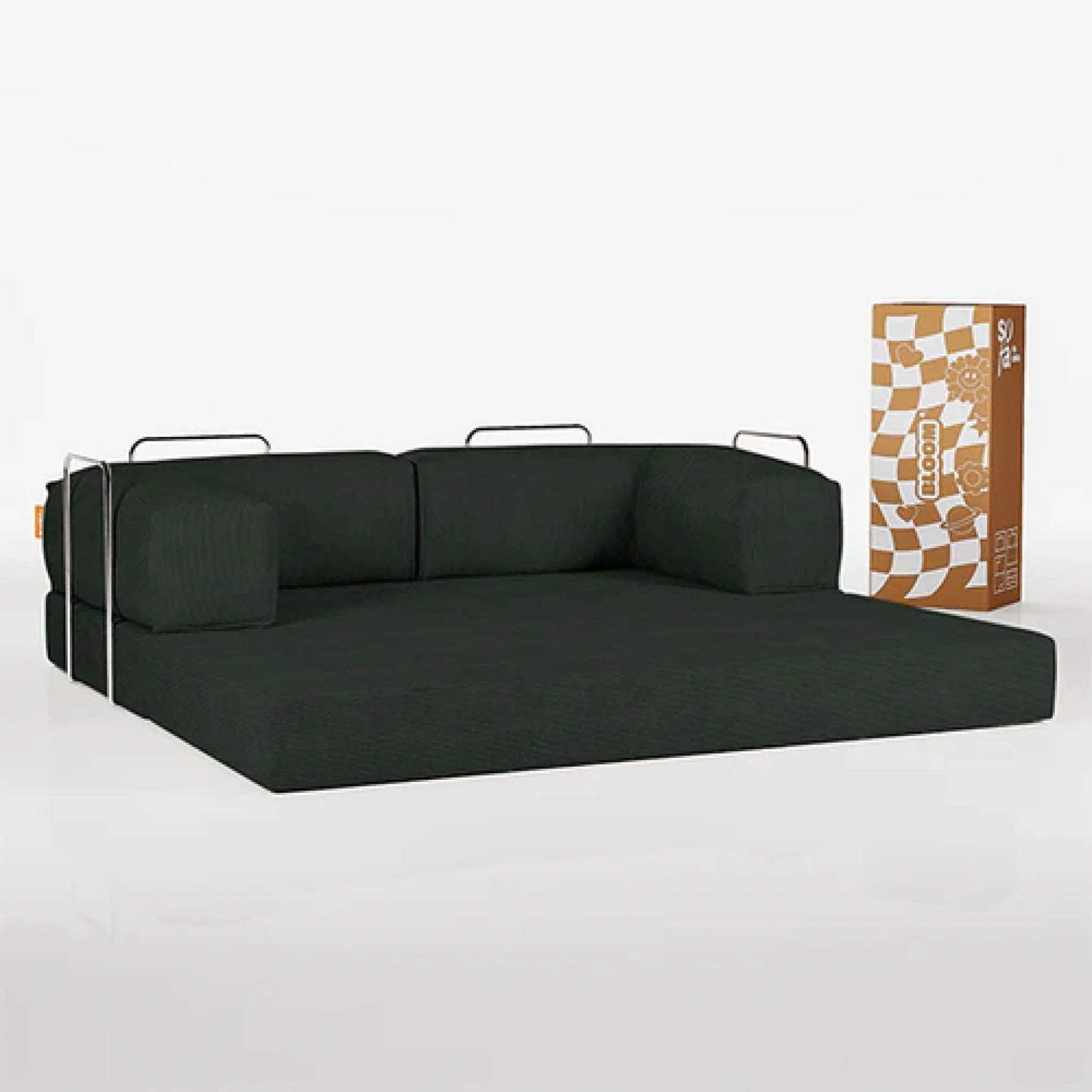 Moss Green Bloom Sofa Bed - Sofa in Box